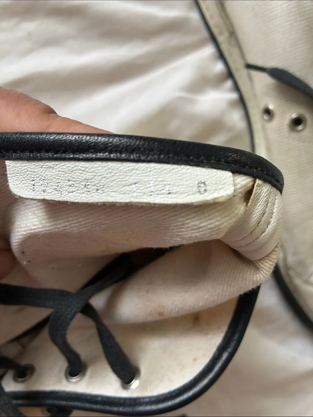 Gucci White and Black High-Top Canvas Sneakers